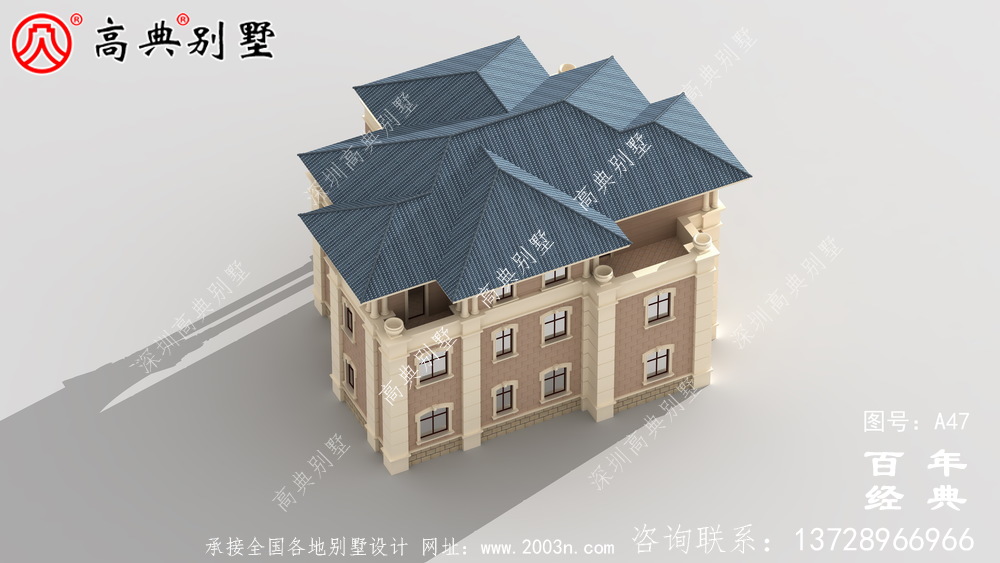 新农村三楼带露台的小别墅设计图 农村三楼设计图