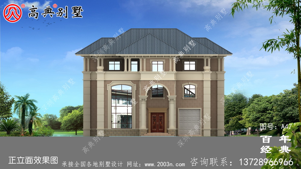 新农村三楼带露台的小别墅设计图 农村三楼设计图