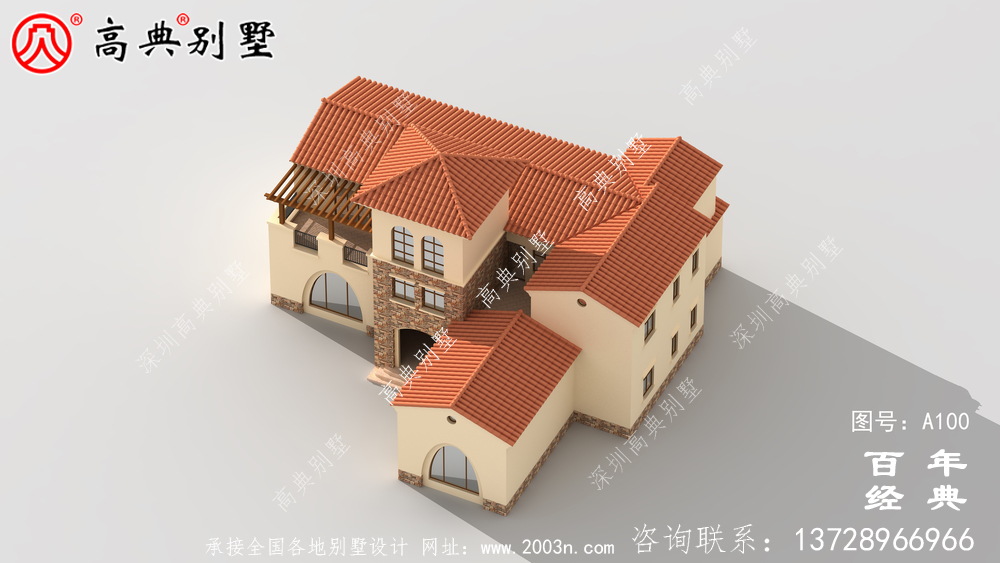 三层框架结构农村别墅设计施工图_农村住宅设计图