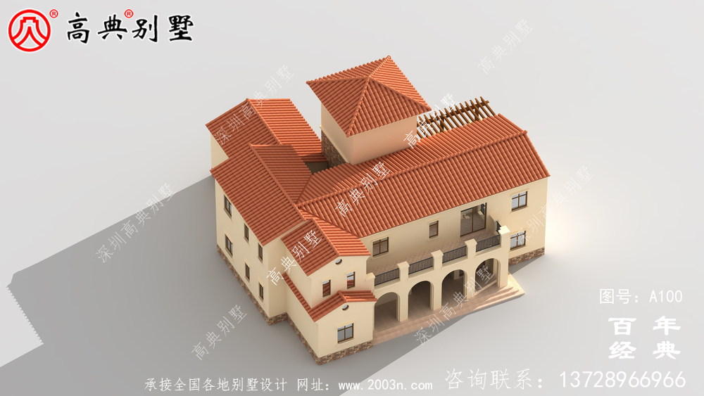 三层框架结构农村别墅设计施工图_农村住宅设计图