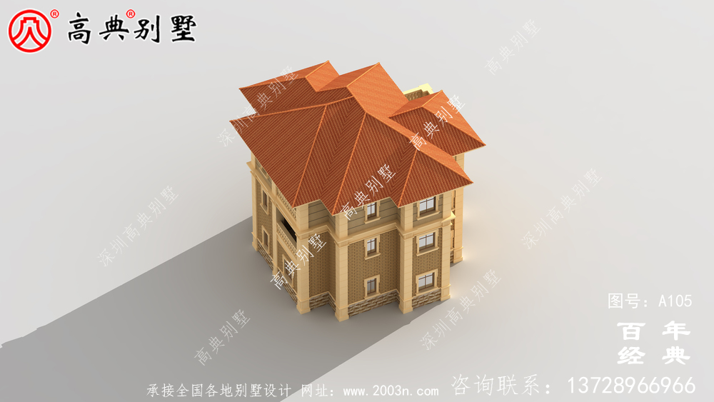 乡村三层带车库楼房别墅设计图纸_三层别墅施工图设计