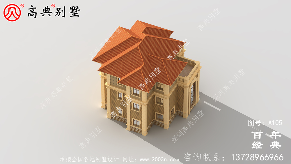 乡村三层带车库楼房别墅设计图纸_三层别墅施工图设计