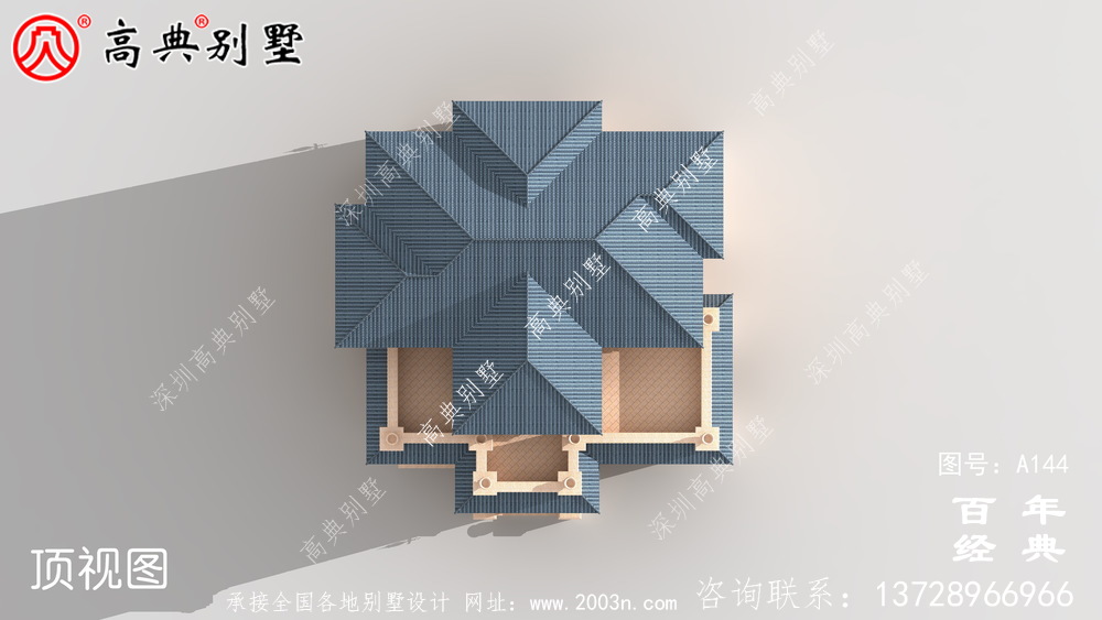 欧式豪华三层带阳台车库小别墅设计图_房屋住宅设计图