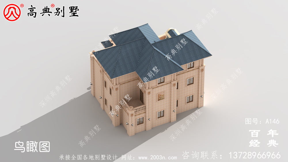 三层带阳台车库小别墅设计图_农村自建住宅设计图