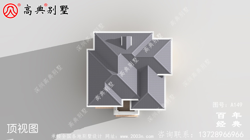 二层带阳台农村小别墅施工图纸及设计效果图 房屋设计图