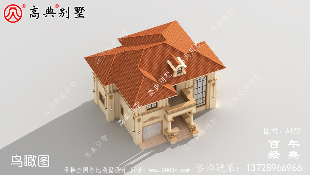 新农村建设两层带阳台小别墅设计图纸_乡村自建房设计图