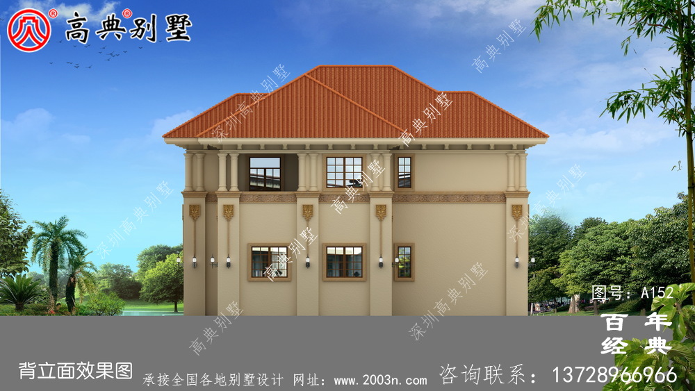 新农村建设两层带阳台小别墅设计图纸_乡村自建房设计图