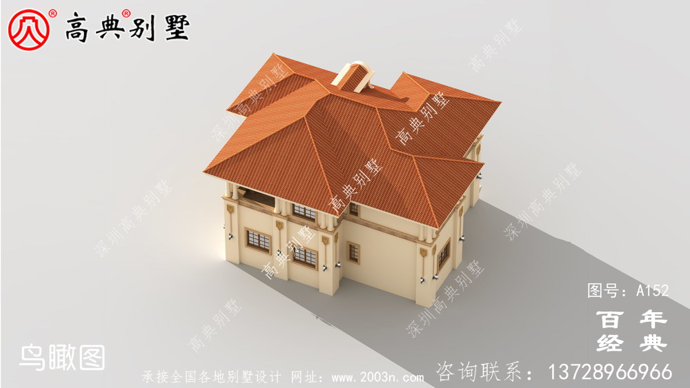 新农村建设两层带阳台小别墅设计图纸_乡村自建房设计图