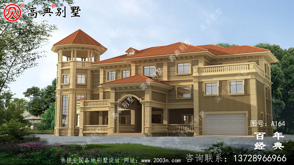 乡村三层带生活阳台小别墅设计图纸_农村房屋设计图 乡村三层带生活阳台小别墅设计图纸_农村房屋设计图