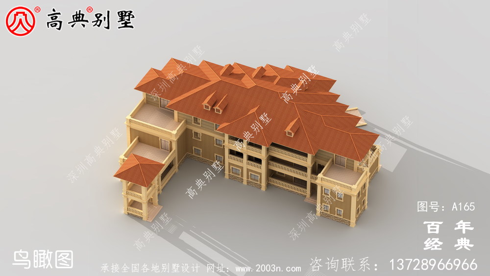 豪华大气的三层独栋小别墅设计图纸及效果图 房屋设计图