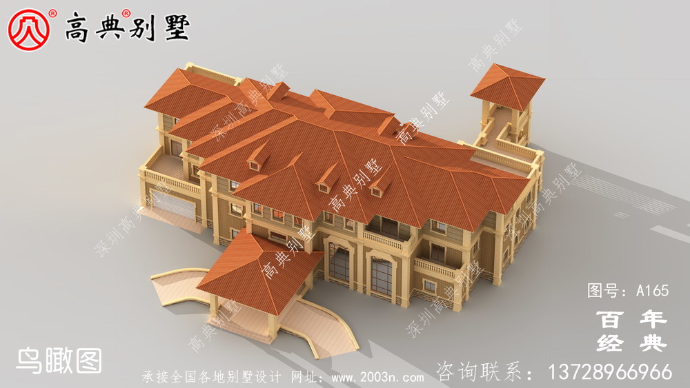 豪华大气的三层独栋小别墅设计图纸及效果图 房屋设计图