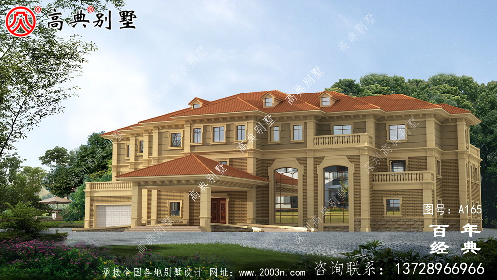 豪华大气的三层独栋小别墅设计图纸及效果图 房屋设计图