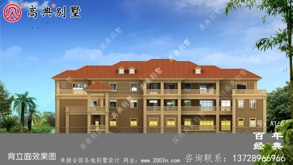 豪华大气的三层独栋小别墅设计图纸及效果图 房屋设计图
