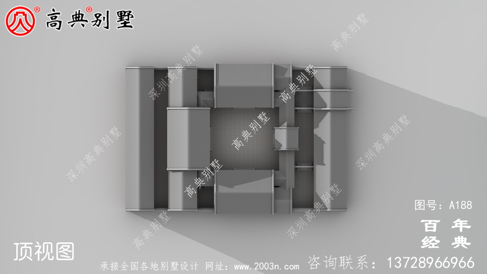 新中式别墅图纸及效果图_农村别墅设计