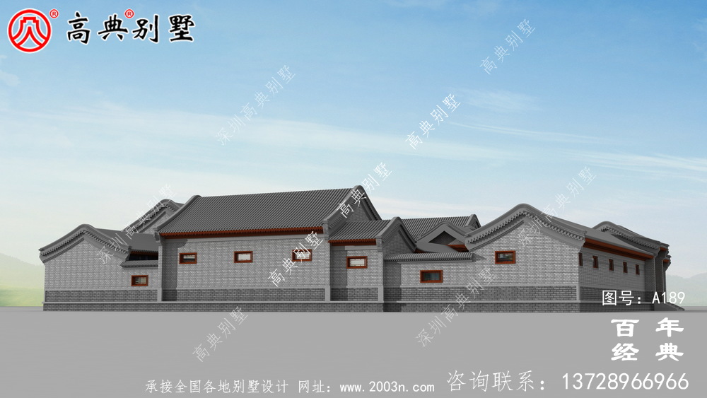 大气中华风别墅效果图与施工图_ 别墅设计图