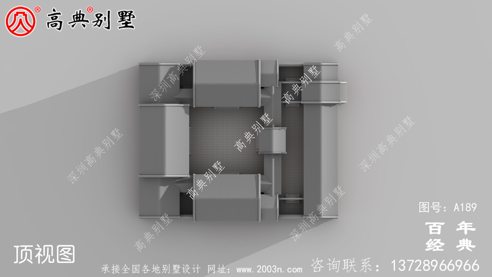 大气中华风别墅效果图与施工图_ 别墅设计图