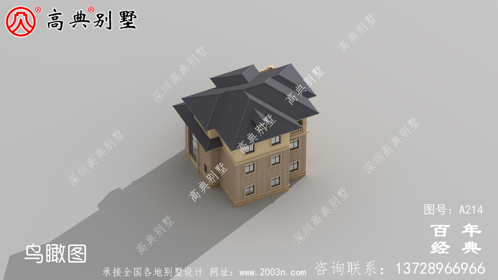 简单时尚三层带车库别墅设计图纸_农村自建房设计图