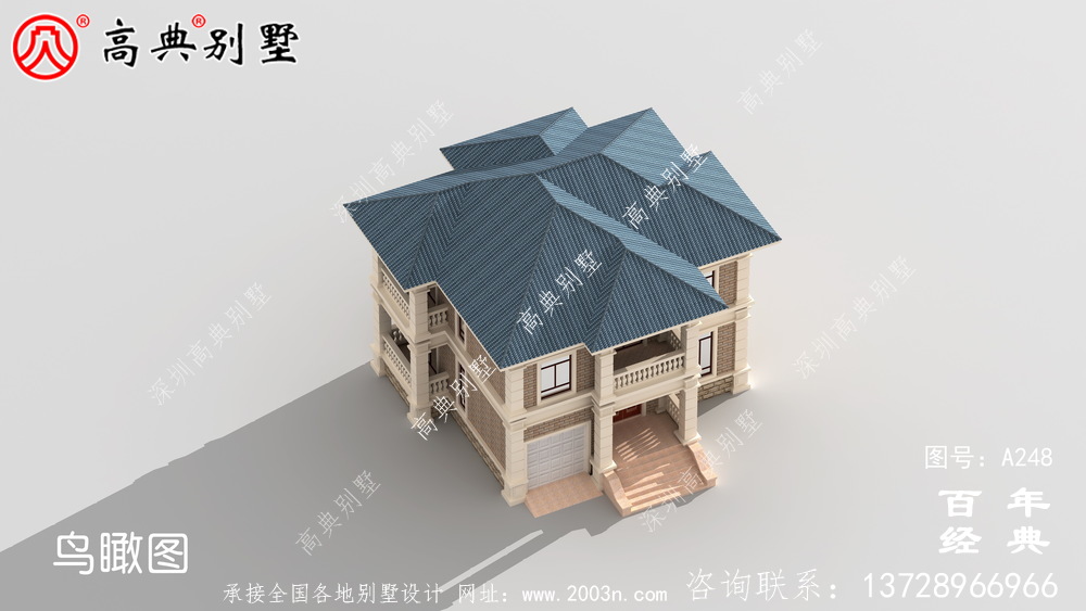 新農村實用二層帶車庫小別墅設計圖紙_農村房屋設計圖紙