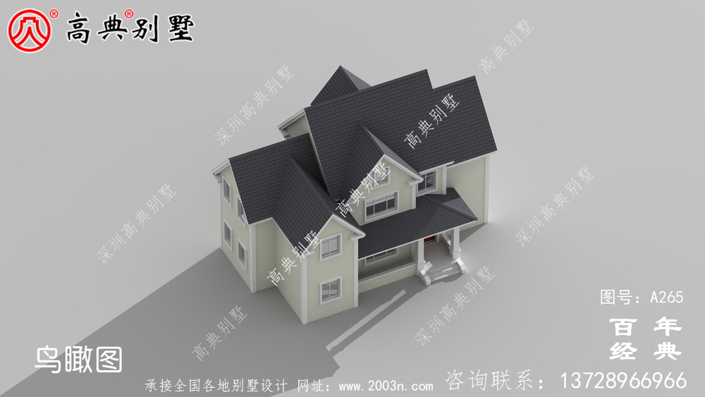 经典乡村两层小别墅设计图纸及施工图 两层别墅设计图
