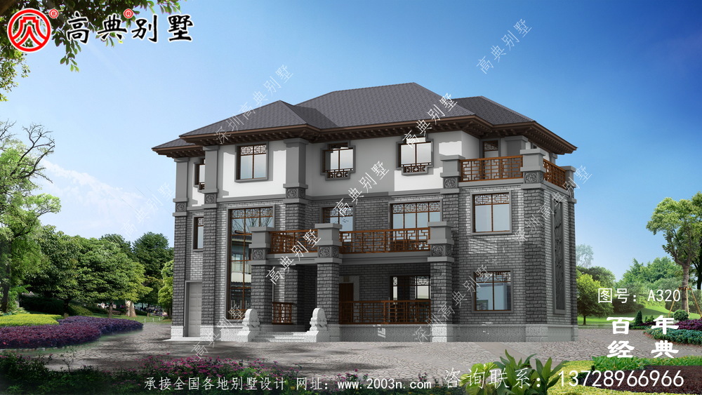 三层带阳台车库大面积别墅设计全套图纸_别墅设计图纸,农村房屋设计图 三层带阳台车库大面积别墅设计全套图纸_别墅设计图纸,农村房屋设计图