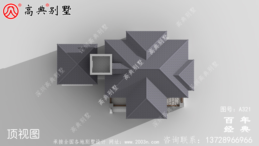 新农村中式三层带阳台自建房设计施工图纸_农村房屋设计图