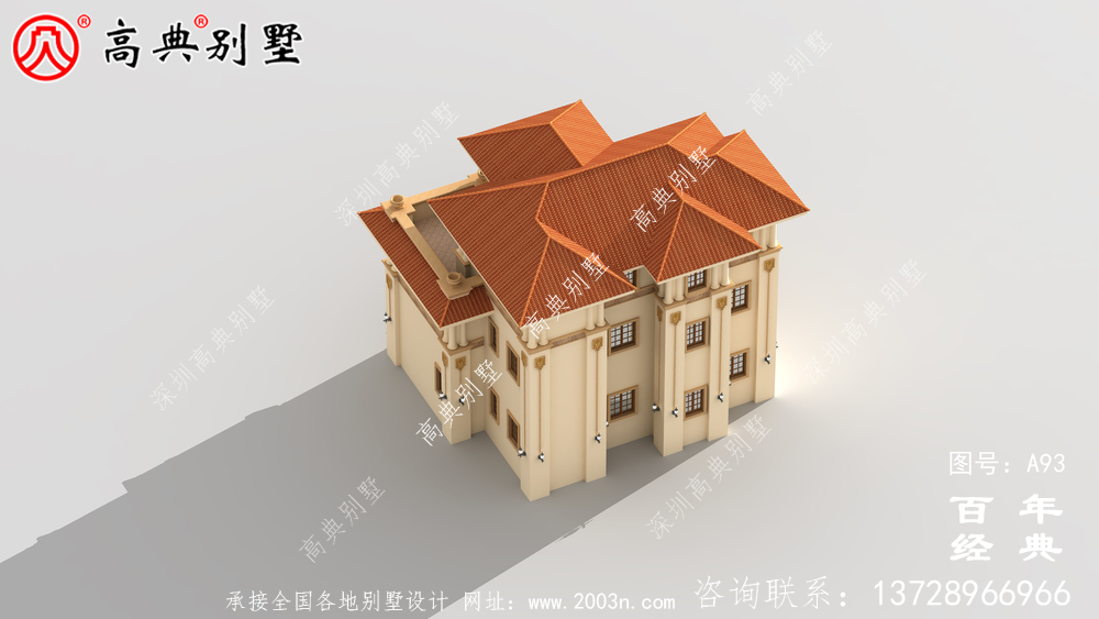 好看的乡村三层小别墅设计图纸及设计效果图 农村自建别墅设计图