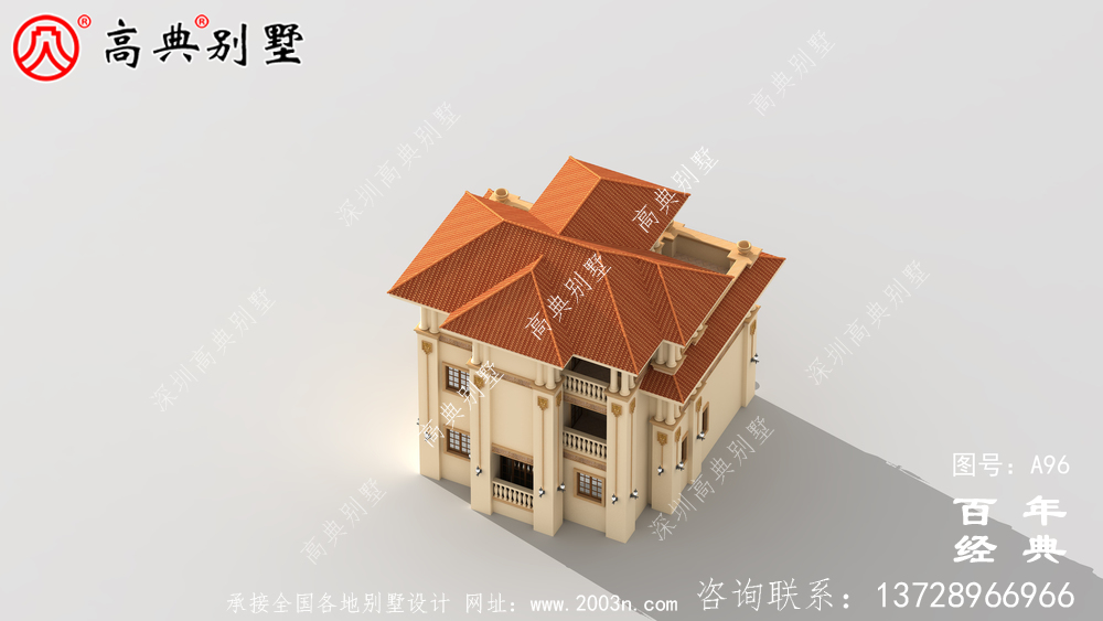 带车库的三层别墅设计及施工图_乡村别墅设计图