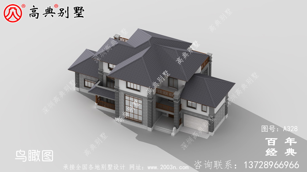 经典三层带车库自建房设计图纸_别墅设计图纸,农村房屋设计图