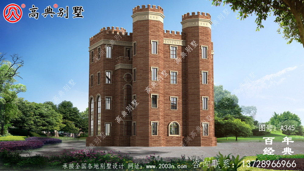 漂亮豪华的五层西式城堡别墅设计图及施工图纸 房屋设计图