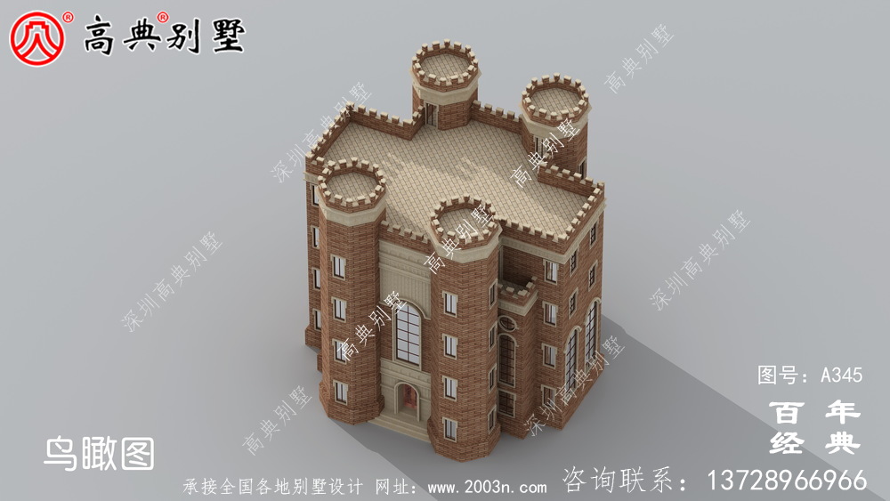 漂亮豪华的五层西式城堡别墅设计图及施工图纸 房屋设计图