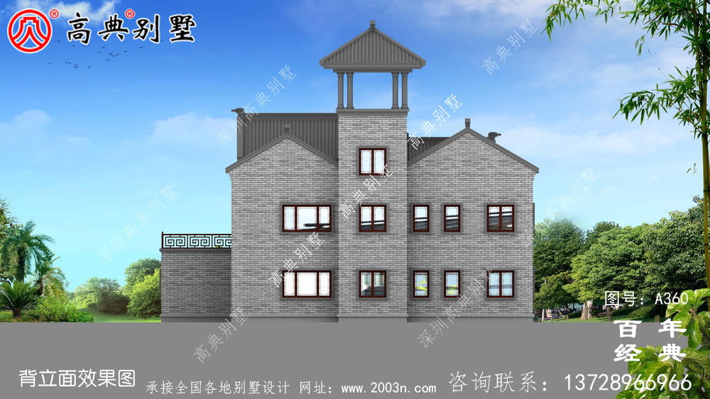 独特二层带院子别墅设计图纸及效果图_别墅设计图纸,农村房屋设计图