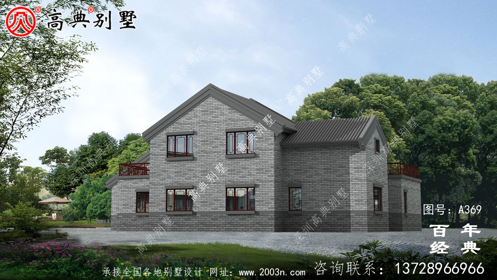 单层带露台双车库别墅设计全套图纸效果图_别墅设计图纸,农村房屋设计图