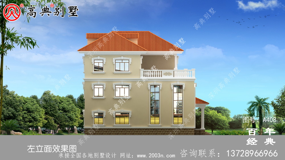 農(nóng)村三層實(shí)用帶露臺車庫住宅設(shè)計(jì)圖紙及效果圖_別墅設(shè)計(jì)圖紙、農(nóng)村住宅設(shè)計(jì)圖紙