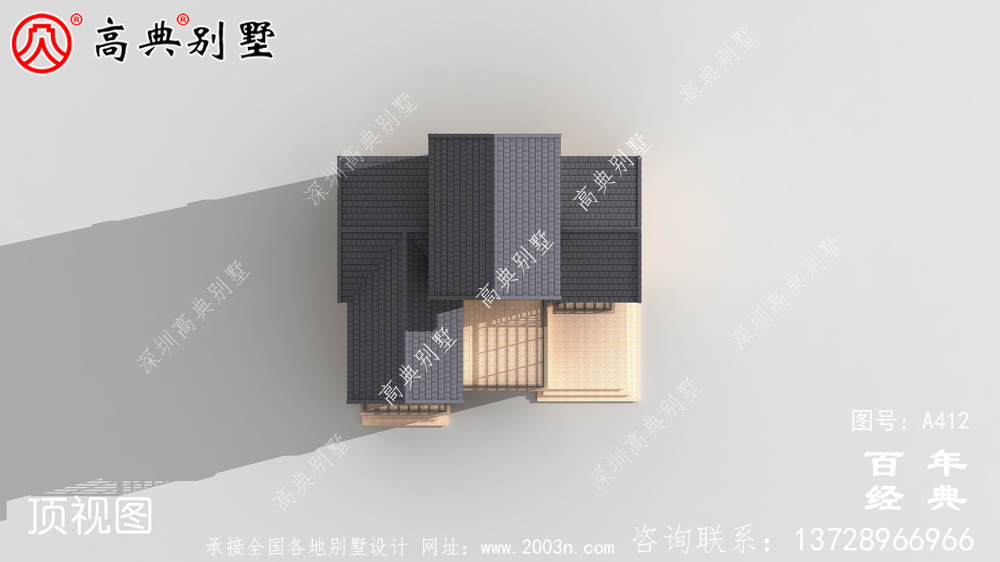 農村三層帶露臺別墅設計全套施工圖紙_別墅設計圖紙,農村房屋設計圖
