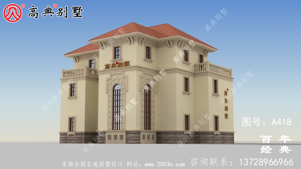 三層帶露臺(tái)車庫(kù)新農(nóng)村別墅設(shè)計(jì)圖及效果圖_別墅設(shè)計(jì)圖、農(nóng)村住宅設(shè)計(jì)圖