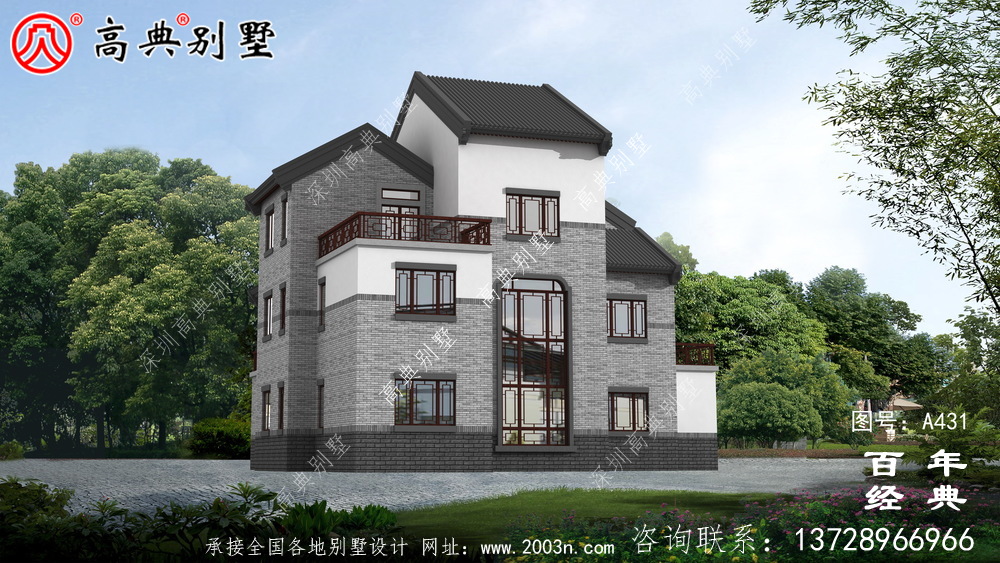 三層別墅全套圖紙附效果圖_別墅設計圖紙,農村房屋設計圖