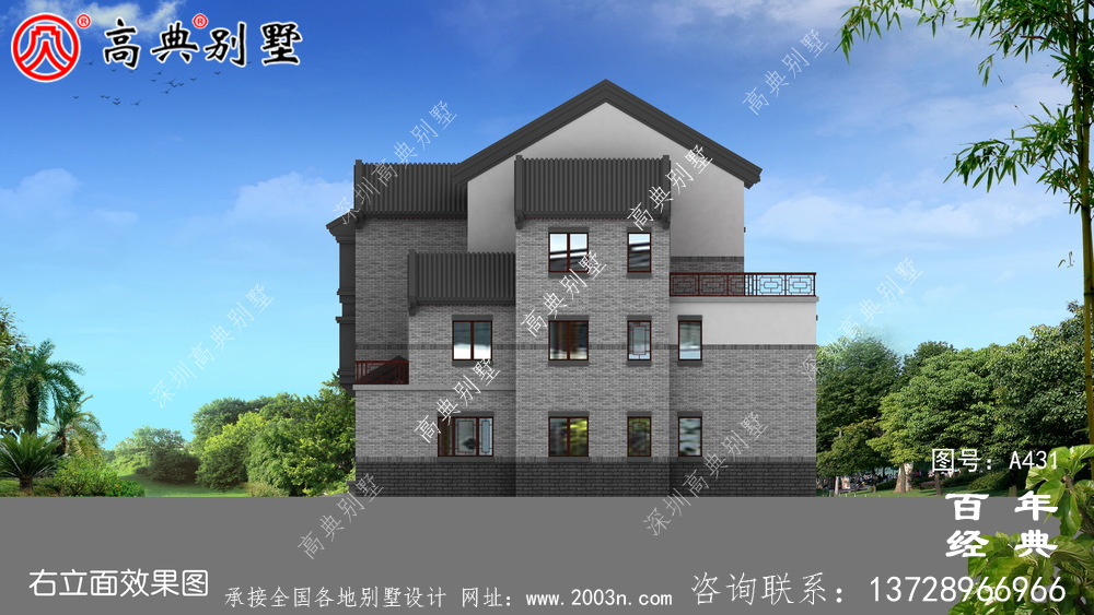 三層別墅全套圖紙附效果圖_別墅設計圖紙,農村房屋設計圖