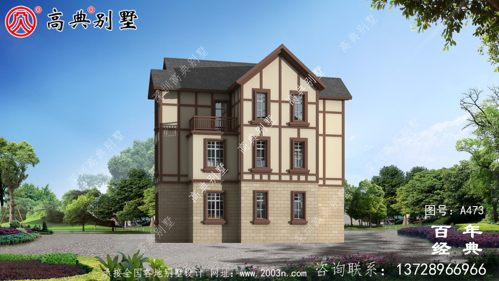 欧式三层别墅设计图纸及施工图 房屋设计图
