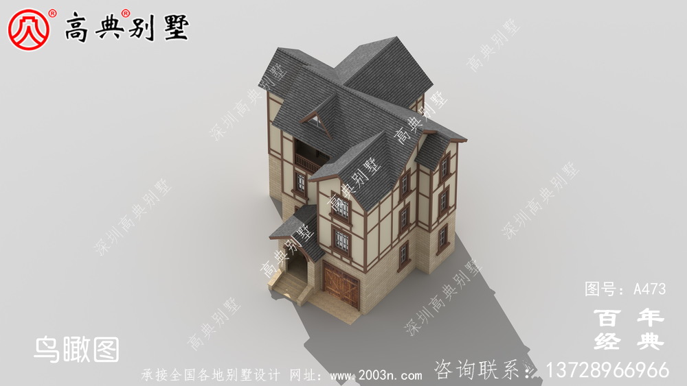 欧式三层别墅设计图纸及施工图 房屋设计图