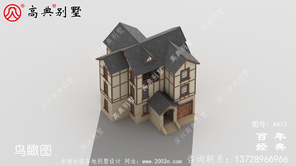 欧式三层别墅设计图纸及施工图 房屋设计图