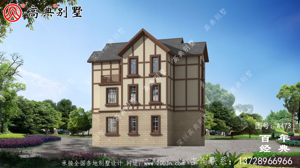 欧式三层别墅设计图纸及施工图 房屋设计图