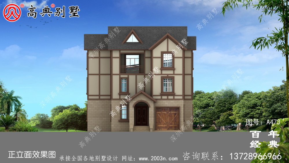 欧式三层别墅设计图纸及施工图 房屋设计图