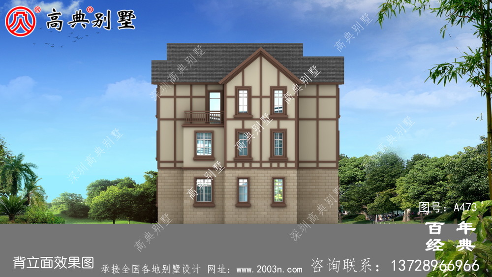 欧式三层别墅设计图纸及施工图 房屋设计图