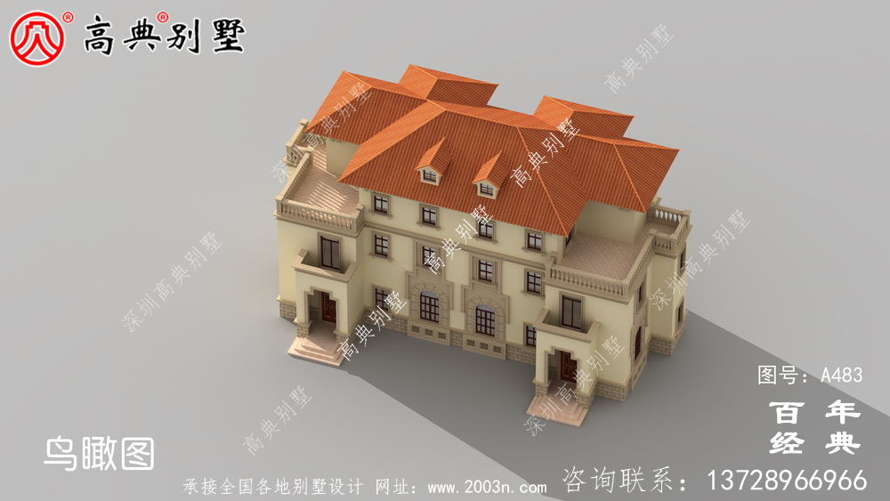 三层双拼农村自建房图纸_别墅设计图纸,农村房屋设计图,农村自建房设计