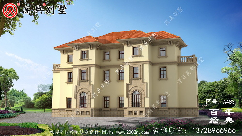 三层双拼农村自建房图纸_别墅设计图纸,农村房屋设计图,农村自建房设计