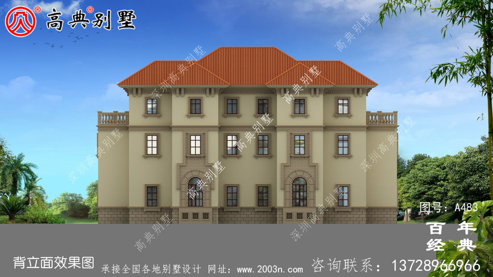 三层双拼农村自建房图纸_别墅设计图纸,农村房屋设计图,农村自建房设计