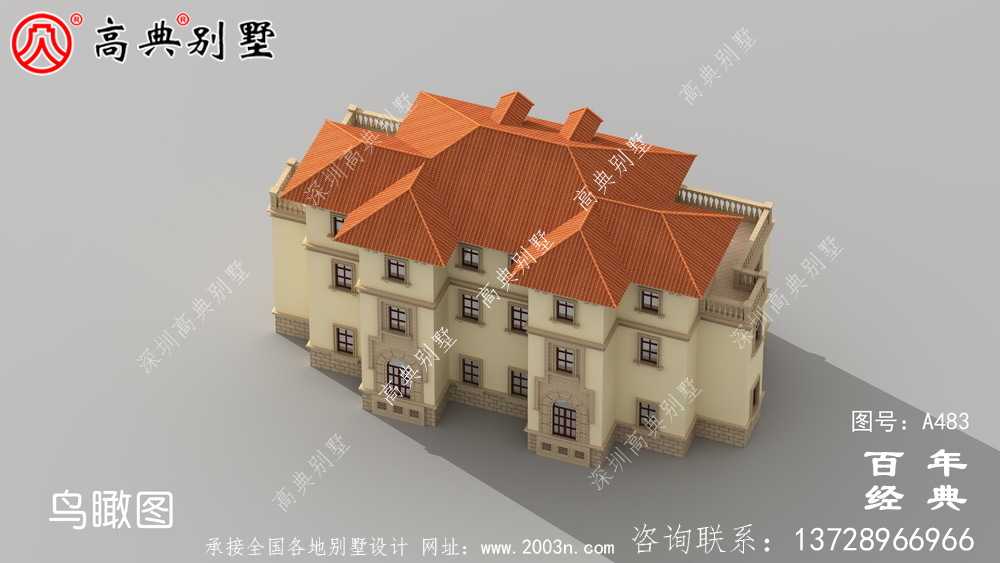 三层双拼农村自建房图纸_别墅设计图纸,农村房屋设计图,农村自建房设计