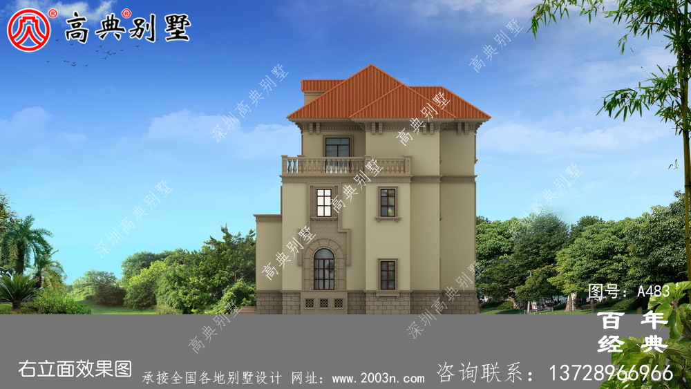 三层双拼农村自建房图纸_别墅设计图纸,农村房屋设计图,农村自建房设计