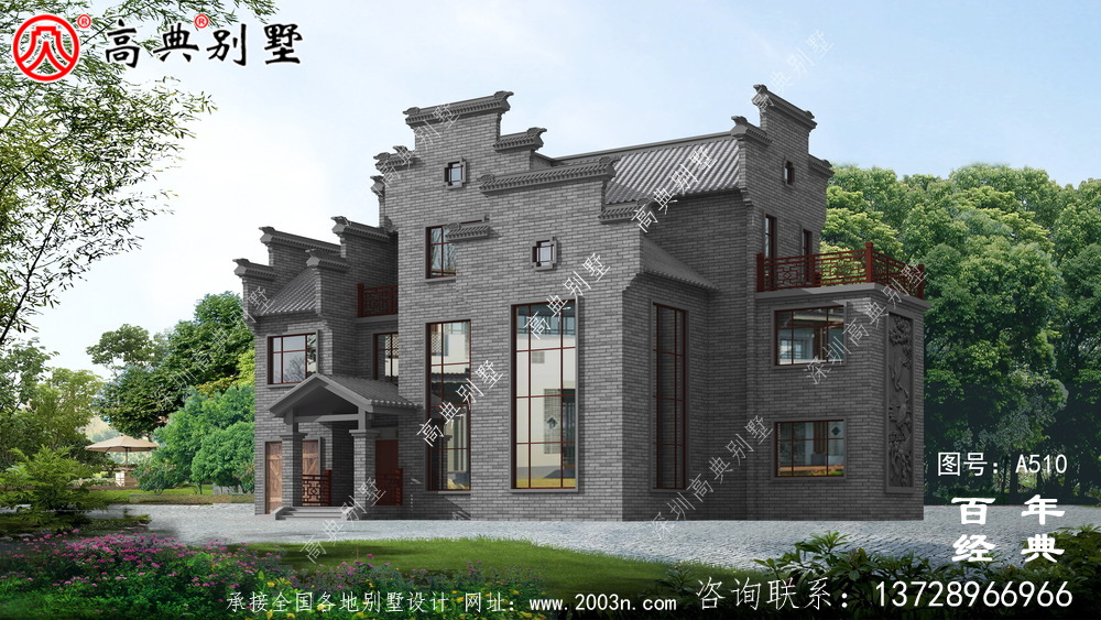 新農(nóng)村三層徽派式住宅圖紙_別墅設(shè)計圖紙,新農(nóng)村別墅,農(nóng)村自建房設(shè)計