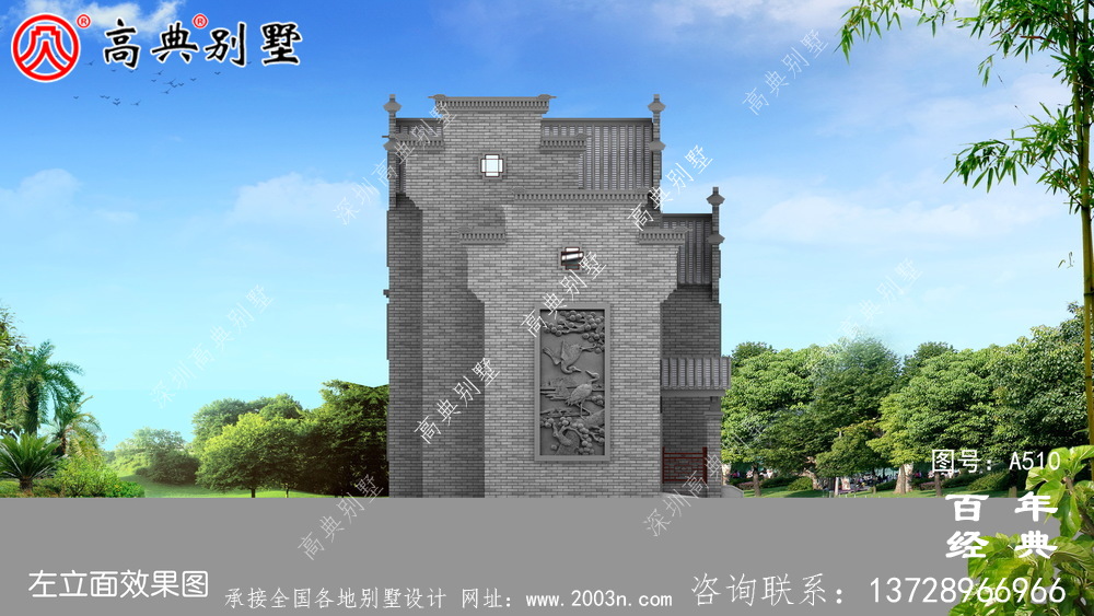 新農(nóng)村三層徽派式住宅圖紙_別墅設(shè)計圖紙,新農(nóng)村別墅,農(nóng)村自建房設(shè)計